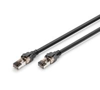 Digitus Cavo LAN Cat 8.1-1 m - AWG 24/7 - fino a 40 Gbit/s - Cavo di rete RJ45 - S/FTP - PoE++ - LSZH - Compatibile con Cat7, Cat6A, Cat6 - Nero