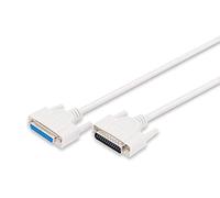 DIGITUS Parallel Connection Cable - D-Sub 25 to D-Sub 25 - Plug to Socket - 2.0m
