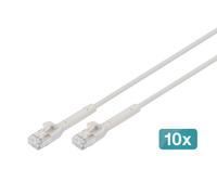 Digitus DK-1632-A-020B-10 Cavo patch angolato CAT 6A F-FTP, rame, 2 m, grigio, 10 pz
