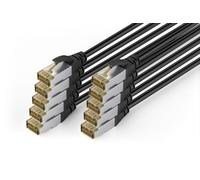 Digitus Cavo Patch Cat 6a S/ftp Per Esterni, Pe, 10 Pezzi (cat 6a S-Ftp Outdoor 10x5m Blk - Ku Pe Awg 26/7 10 Pack Black)