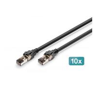 Digitus Cavo patch CAT 8.1 S/FTP, 2 m, 10 pezzi (CAT 8.1 S-FTP 2M 10X BLACK - CU