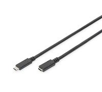 USB Type-C extension cable, type C M/F, 1.5m, 3A, 480MB, Version 2.0, bl
