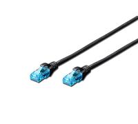 Digitus CAVO RETE UTP CAT. 5E NON SCHERMATO - LUNGHEZZA MT. 3 - COLORE NERO