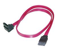 DIGITUS Cavo SATA III - 0,5 m - connettore angolato a 90 gradi - 6 Gbit/s - SATA 3 - adatto per HDD, SSD o unità ottiche - Rosso