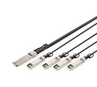 Digitus Cavo universale da 40 Gbit/s QSFP+ a 4x SFP+ 10 Gbit/s DAC-Breakout - 1 m - 10 Gbit/s per canale - Cavo di rete - Direct Attach Cable - Direct Attach Copper
