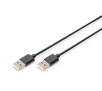 DIGITUS Cavo di collegamento USB 2.0-1,8 m - da USB A (M) a USB A (M) - 480 Mbit/s - Compatibile con USB - Nero