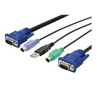DIGITUS Cavo USB KVM per consolle KVM 5 m PS/2 PS/2 VGA Multicolore DS-19233