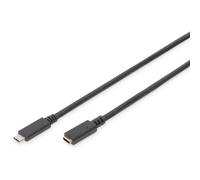 Digitus Cavo USB USB 2.0 Presa USB-C®, Spina USB-C® 1.50 m Nero Flessibile,