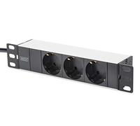 DIGITUS DN-95411 - Presa multipla da 10'', 1 U, 3 ingressi