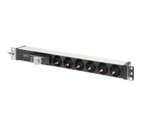 DIGITUS Ciabatta elettrica con profilo in alluminio presa a 6 vie con DN-95417