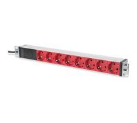 DIGITUS DN95410R - Presa multipla da 19'', 1 U, 8 vie