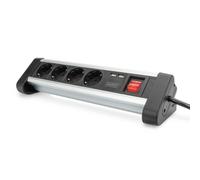 Digitus Ciabatta multipresa da ufficio a 4 vie con 2 porte USB