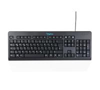 DIGITUS CK10, tastiera con cavo, layout tedesco (QWERTZ), 105 tasti | Tastiera da ufficio con cavo USB da 1,8 m - Bianca