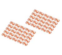 DIGITUS clip colorate per cavi patch RJ45 - organizzazione cromatica dei cavi di rete - 100 pezzi - per cavi LAN CAT 5e, CAT 6 e CAT 6A - AWG da 24/7 a 27/7 - Arancione