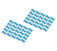 DIGITUS Clip Colorate per Cavi Patch RJ45 - organizzazione cromatica dei Cavi di Rete - 100 Pezzi - per Cavi LAN Cat 5e, Cat 6 e Cat 6A - AWG da 24/7 a 27/7 - Blu