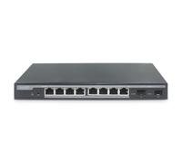 Digitus Switch di Rete Poe - 10 Porte - Gigabit Ethernet - L2 gestito - 8X RJ45-2X SFP uplink - 86W Poe Budget - 10/100/1000 Mbit/s - Nero