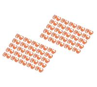 DIGITUS clip colorate per cavi patch RJ45 - organizzazione cromatica dei cavi di rete - 100 pezzi - per cavi LAN CAT 5e, CAT 6 e CAT 6A - AWG da 24/7 a 27/7 - Arancione