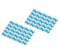 DIGITUS Clip Colorate per Cavi Patch RJ45 - organizzazione cromatica dei Cavi di Rete - 100 Pezzi - per Cavi LAN Cat 5e, Cat 6 e Cat 6A - AWG da 24/7 a 27/7 - Blu
