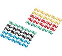 DIGITUS Confezione 100 pezzi clip colorate per cavi di rete - colori misti blu verde nero giallo rosso NEW