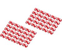 DIGITUS Confezione 100 pezzi clip colorate per cavi di rete - rosso NEW