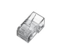 DIGITUS Connettore a crimpare Cat 3-1 pezzo - Connettore di rete RJ45 non schermato - Per cavi di rete Cat3, cavi di installazione e cavi LAN Ethernet - 1GBase-T - 6P4C - AWG 27/7 a AWG 24/7