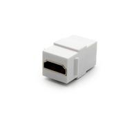 DIGITUS Connettore Keystone HDMI 2.0 - Presa a presa - Modulo Keystone per pannello di permutazione e prese di collegamento - Bianco puro (RAL 9003)