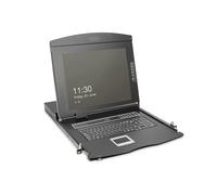 DIGITUS Console KVM 19" - FullHD - switch HDMI a 8 porte - tastiera FR - per armadi di rete e server da 19 pollici - nero