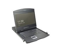 Digitus Console modulare con schermo TFT da 19 (48,3 cm), 16 porte per tastiera-video-mouse e touchpad, tastiera tedesca - Nouvo