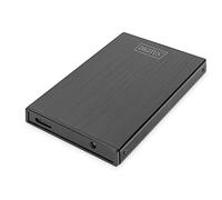 DIGITUS Contenitore esterno per disco rigido USB 3.0 - per SSD/HDD da 2,5" - SATA I-III - Velocità di trasferimento dati 5 Gbit/s - Plug & Play - Alloggiamento in alluminio - Nero