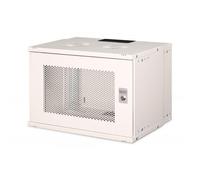 DIGITUS armadio di rete - rack 19 pollici 7 U - non montato - montaggio a parete - profondità 400 mm - portata 60 kg - porta in acciaio perforato - serie SOHO Pro - grigio