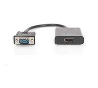 VGA to HDMI Converter + Audio (3.5mm) Full HD (1080p), cable type (15 cm), black