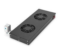 DIGITUS Cooling Unit for 19" Installation Nero 2 kg 400 x 45 DN-19 FAN-2-HO-SW