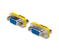 DIGITUS D-Sub 9 Gender Changer - Adattatore - Connettore da femmina a femmina a 9 poli - RS-232 - RS-485 - TTL - Custodia in metallo