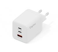 DIGITUS Caricabatterie USB GaN II - 2x USB-C e tipo A - 3 porte - fino a 100 W - Caricabatterie rapido - Adatto per cellulari, tablet, smartwatch e cuffie Bluetooth - Bianco