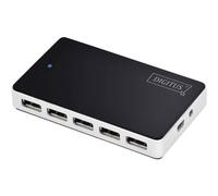 Digitus DA-70229 10 Porte Hub USB 2.0 Nero, Argento