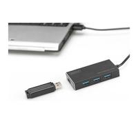 DIGITUS DA-70240 - DIGITUS USB 3.0 4 port cable hub, 100cm