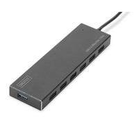 Digitus DA-70241-1 7 Porte Hub USB 3.0 Contenitore in alluminio Nero