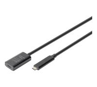 DIGITUS Cavo di prolunga USB 3.2 Gen 2 attivo - 5 m - Da presa a spina USB-C - plug & play - Fino a 10 Gbit/s - Nero