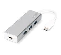 Digitus DA70242 Hub USB 3.0 con 3 Porte USB 3.0 Tipo "A" e 1 Porta Tipo "C", Connettore Maschio Tipo "C"