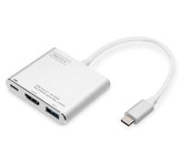 Digitus DA70838 Adattatore Multiporta USB 3.0 Tipo C, Grigio