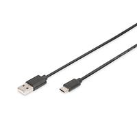 DIGITUS DB-300137-018-S, cavo di collegamento USB 2.0, da USB tipo C a USB Micro B (maschio/maschio), 3 A, 480 Mbit/s, 1,8 m, nero