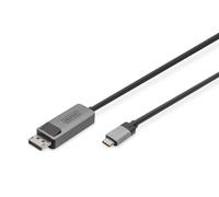 DIGITUS DB-300334-010-S DisplayPort/USB-C® Adapter Black