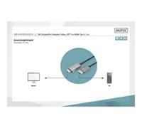 Digitus DB-340305-010-S DisplayPort Cavo adattatore Spina DisplayPort, Spina HD