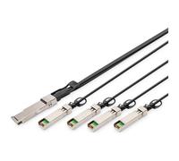 Digitus Universal 40 Gbit/s QSFP+ to 4x SFP+ 10 Gbit/s DAC Breakout Cable - 3 m