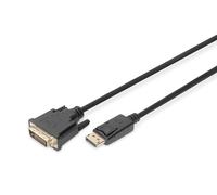 DIGITUS DisplayPort Adapter Cable DP to DVI (24+1) Full HD 2 m Locking 60 Hz Com