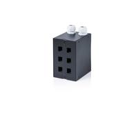DIGITUS Adattatore per Guida DIN - 6 Porte - per Moduli Keystone schermati e connettori DIGITUS - Montaggio su Guida DIN - Pressacavo M25 - Patch Panel - Nero