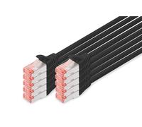 Digitus DK-1644-010-BL-10 Cavo di Rete 1 m Cat6 S/FTP (S-STP) Nero, Cat-6 - 1 m (10 Pezzi), Cavo patch - S-FTP - LSZH