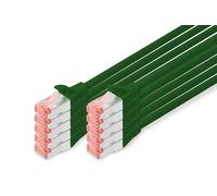 Digitus DK-1644-050-G-10 Cavo di Rete 5 m Cat6 S/FTP (S-STP) Verde, Cat-6 - 5 m (10 Pezzi), Cavo patch - S-FTP - LSZH
