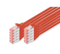 Confezione 10 Cavi Cat 6 Schermati S/Ftp Mt 5 Colore Rosso Digitus