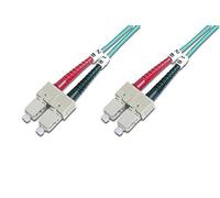 DIGITUS DK-2522-02/3 - Cavo In Fibra Ottica OM3 - 2 m - da ST a SC - Duplex - 1/10/40/100 Gbit/s - Cavo LAN In Fibra Ottica Multimodale MM - Tipo Di Fibra: 50/125 µ - Turchese (Aqua)
